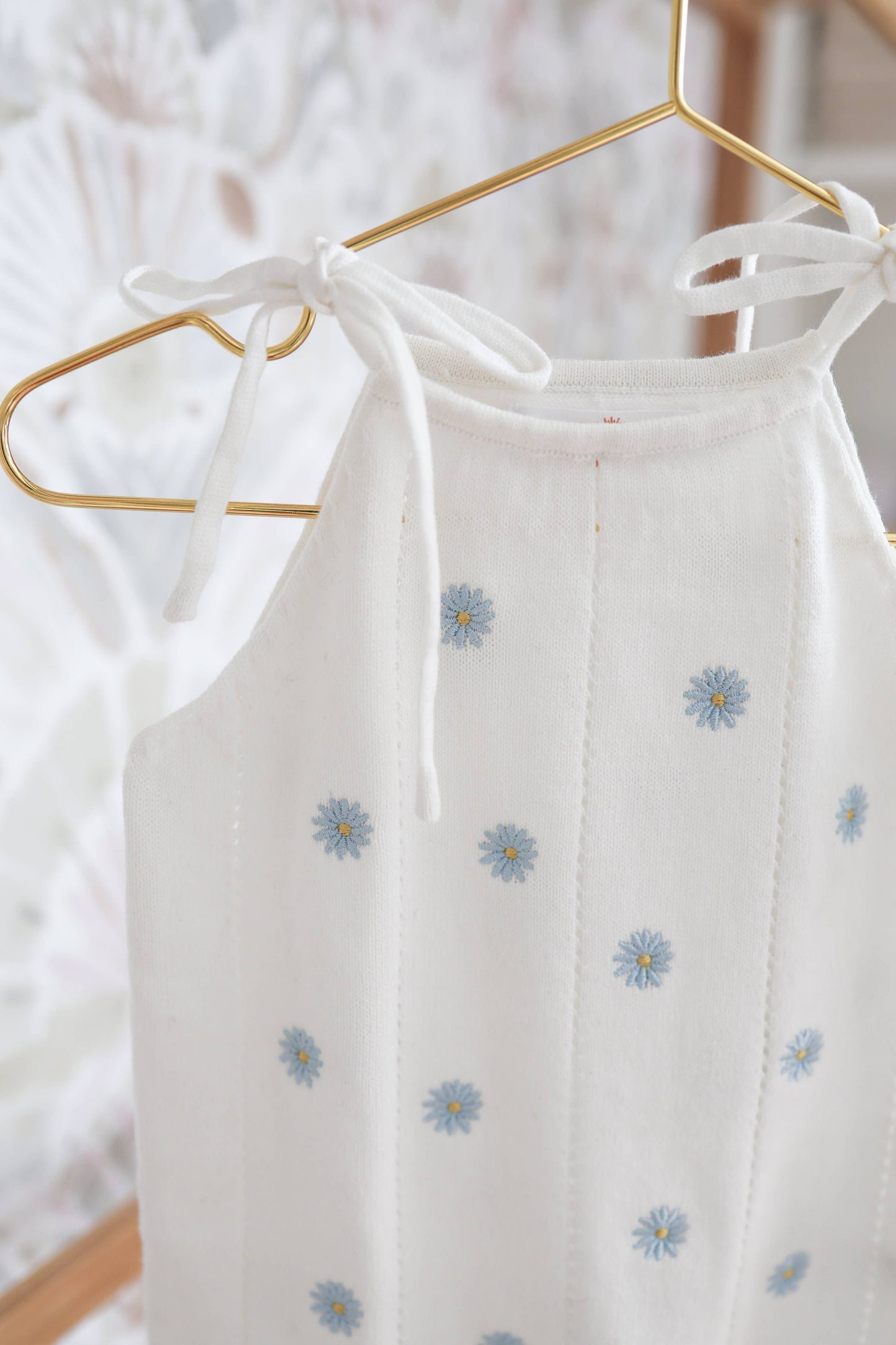 Blue Daisy Knit Onesie