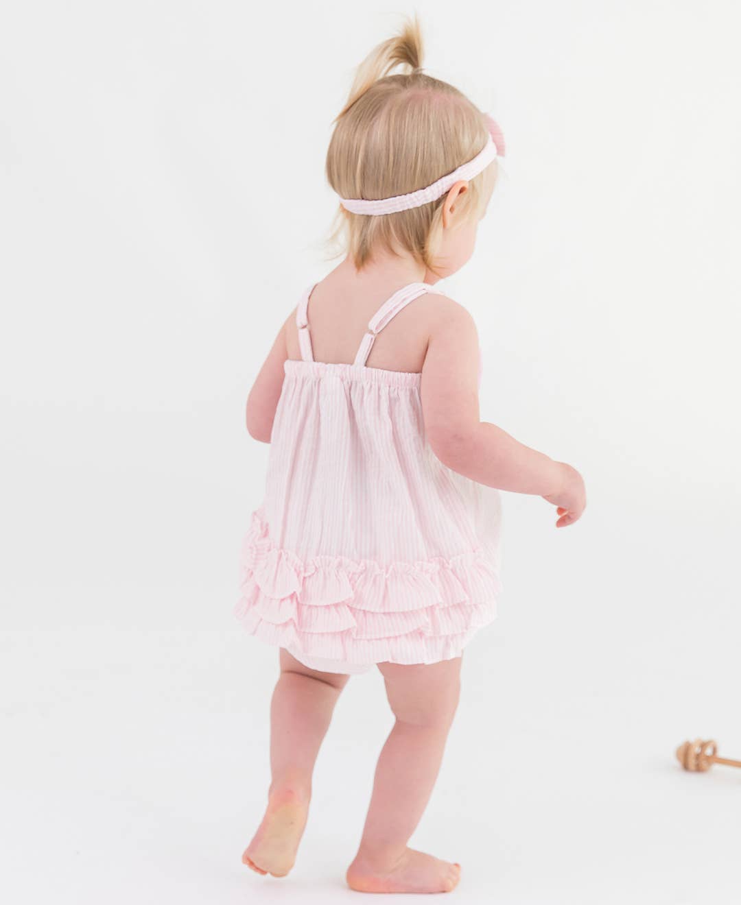 Baby Girls Pink Bow Bubble