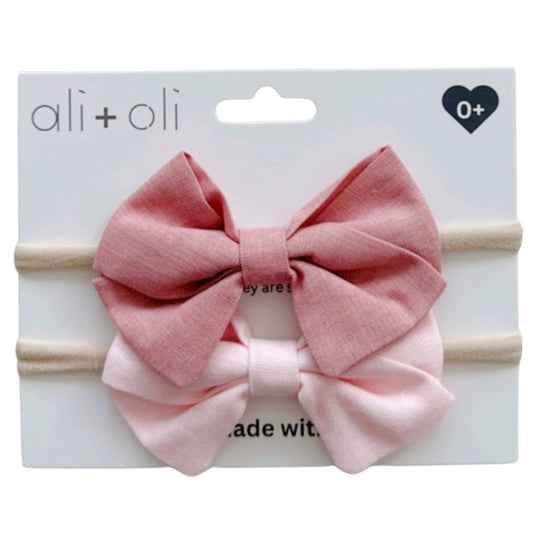 Flamingo Headband Bow Set