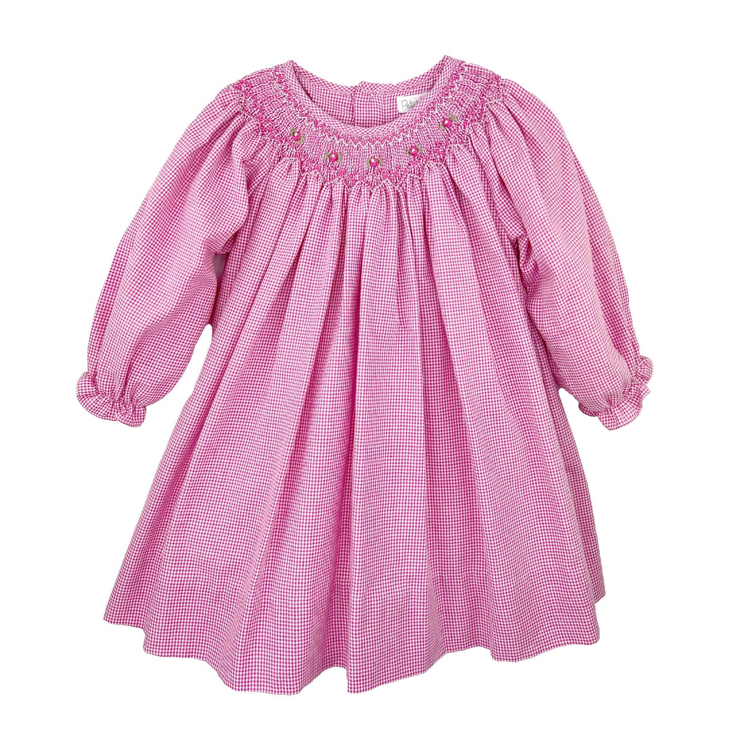 Rose Smocked Long Sleeve Dress