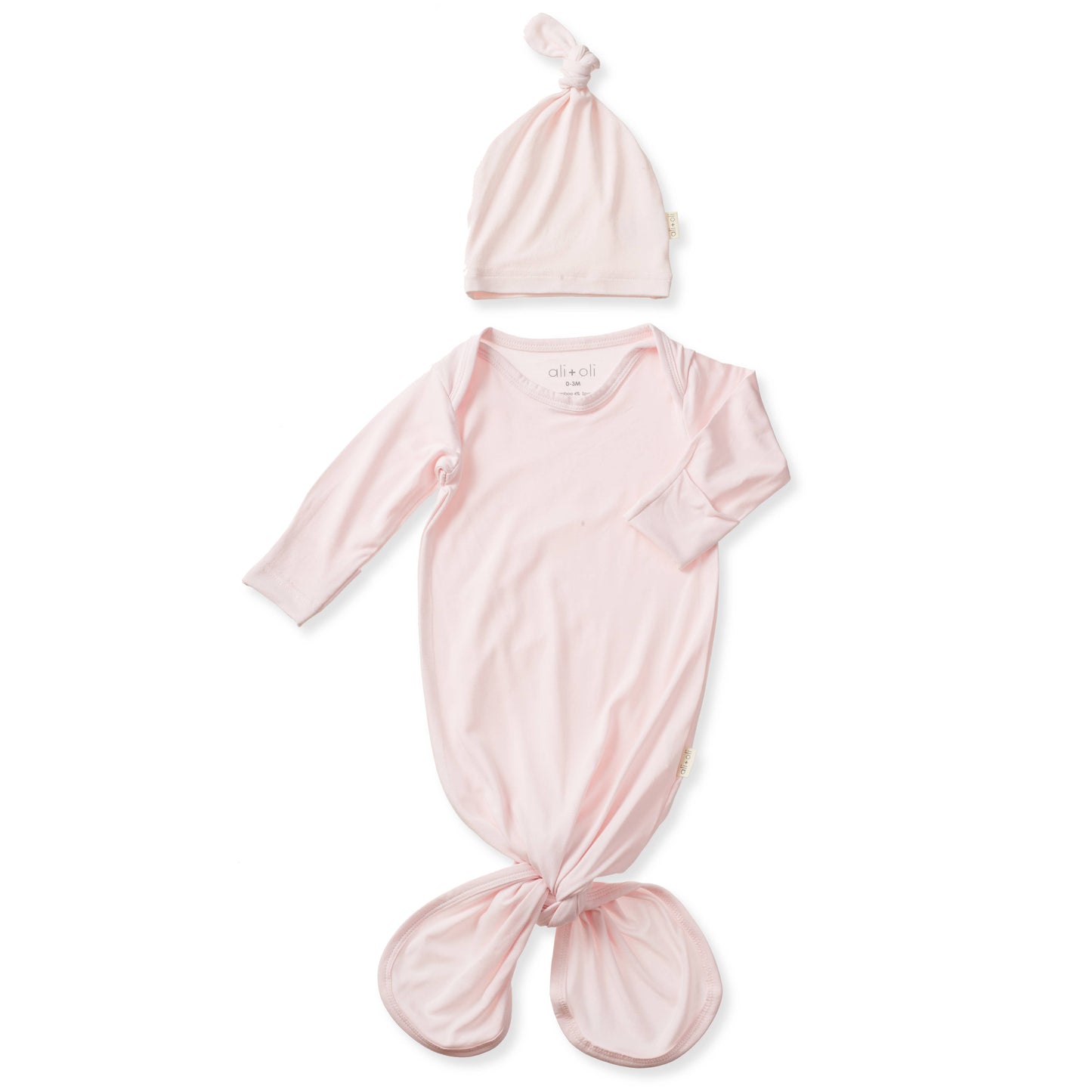 Bamboo Knotted Baby Gown & Beanie